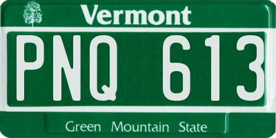 VT license plate PNQ613