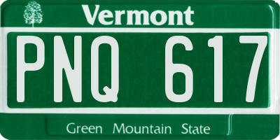 VT license plate PNQ617