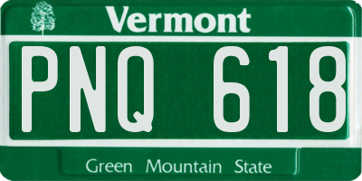 VT license plate PNQ618