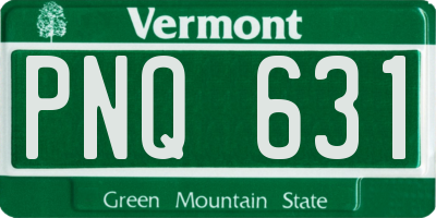 VT license plate PNQ631