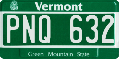VT license plate PNQ632