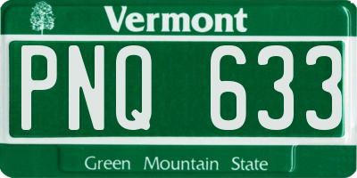 VT license plate PNQ633