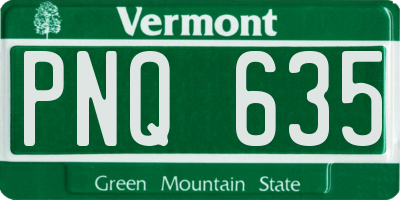 VT license plate PNQ635