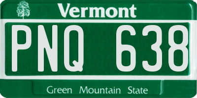 VT license plate PNQ638