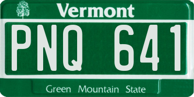 VT license plate PNQ641