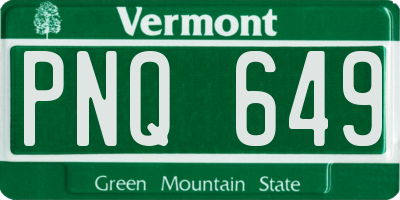 VT license plate PNQ649