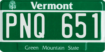 VT license plate PNQ651