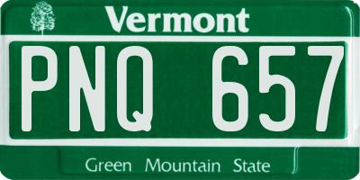 VT license plate PNQ657