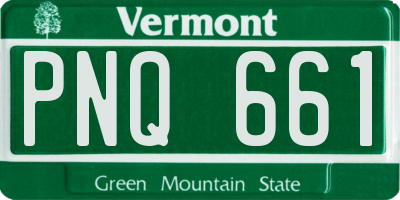 VT license plate PNQ661