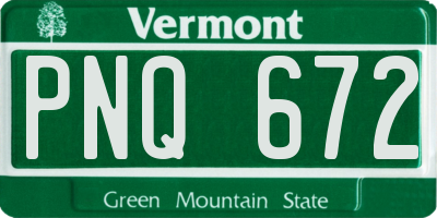 VT license plate PNQ672