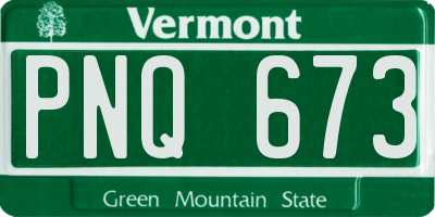 VT license plate PNQ673
