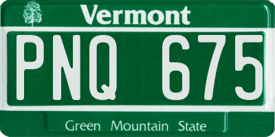 VT license plate PNQ675