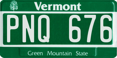 VT license plate PNQ676