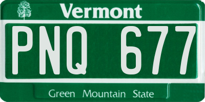 VT license plate PNQ677