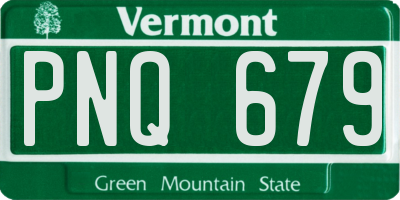 VT license plate PNQ679