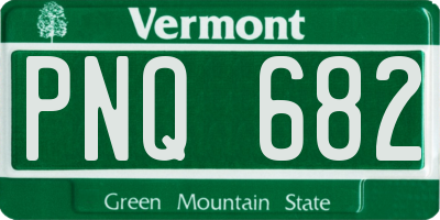 VT license plate PNQ682