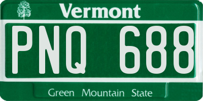 VT license plate PNQ688