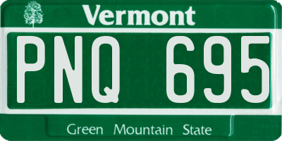VT license plate PNQ695