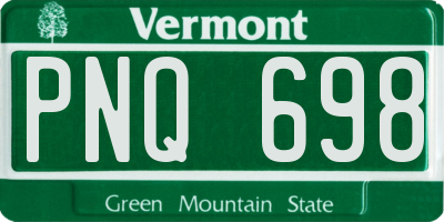 VT license plate PNQ698