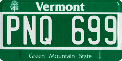 VT license plate PNQ699