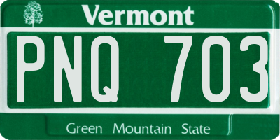 VT license plate PNQ703