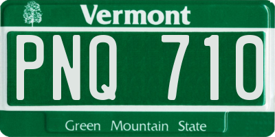 VT license plate PNQ710