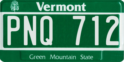 VT license plate PNQ712