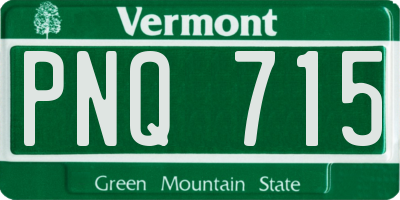 VT license plate PNQ715