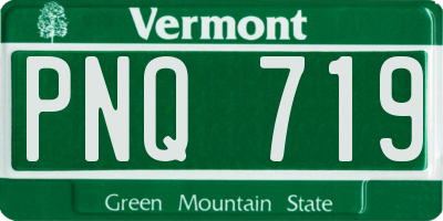 VT license plate PNQ719