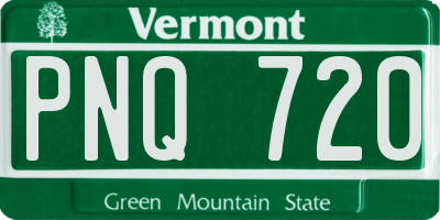 VT license plate PNQ720