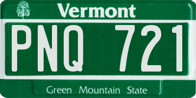 VT license plate PNQ721