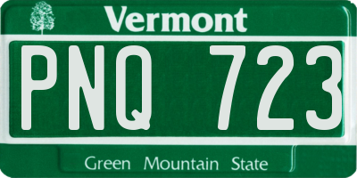 VT license plate PNQ723