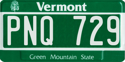 VT license plate PNQ729