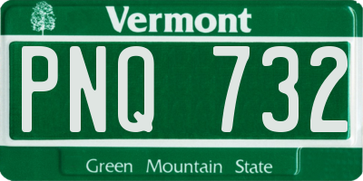 VT license plate PNQ732