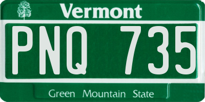 VT license plate PNQ735