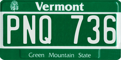 VT license plate PNQ736