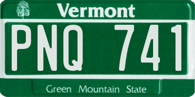 VT license plate PNQ741