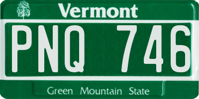 VT license plate PNQ746