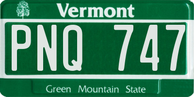 VT license plate PNQ747