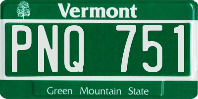 VT license plate PNQ751