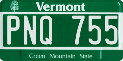 VT license plate PNQ755