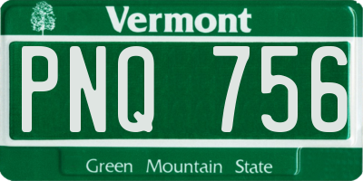 VT license plate PNQ756