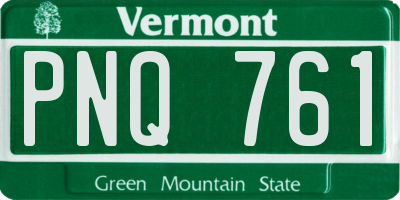 VT license plate PNQ761