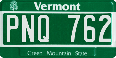 VT license plate PNQ762