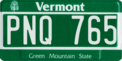 VT license plate PNQ765