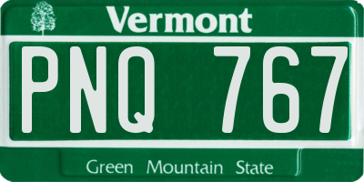 VT license plate PNQ767