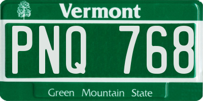 VT license plate PNQ768
