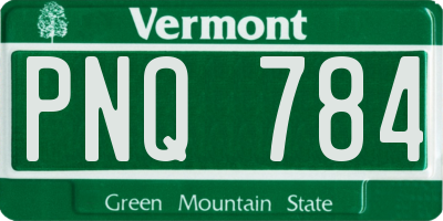 VT license plate PNQ784