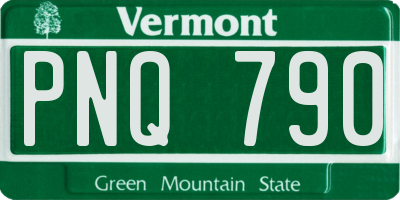 VT license plate PNQ790