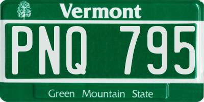 VT license plate PNQ795